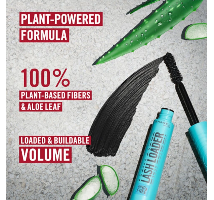 Rimmel Lash Loader vegane Wimperntusche für Volumen 001 Black 9,5ml