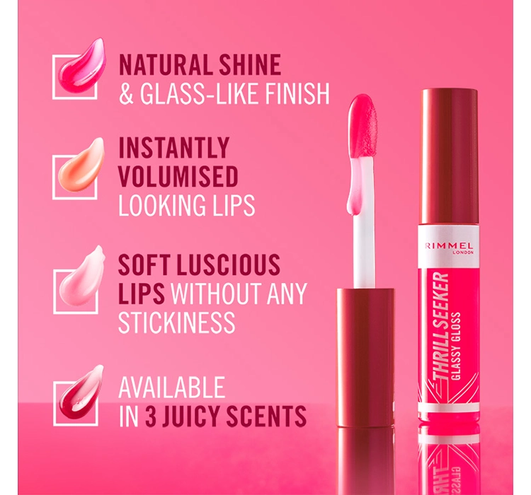 Rimmel Thrill Seeker Lipgloss mit Applikator 150 Pink Candy 10ml