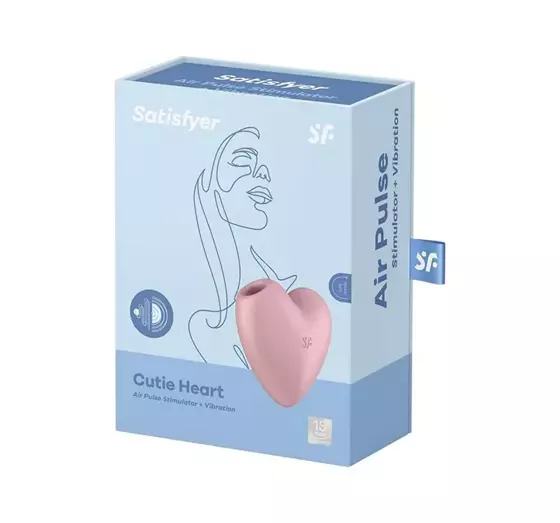 SATISFYER CUTIE HEART KLITORISSTIMULATOR LIGHT RED