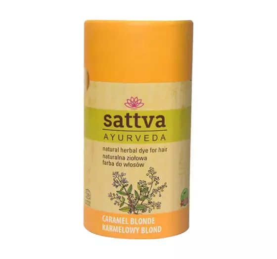 SATTVA AYURVEDA HENNA NATÜRLICHE KRÄUTERHAARFARBE KARAMELLBLOND 150G