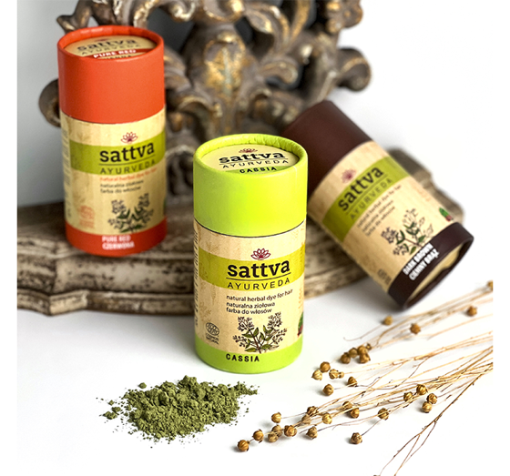 SATTVA AYURVEDA HENNA NATÜRLICHE KRÄUTERHAARFARBE MAHAGONI 150G