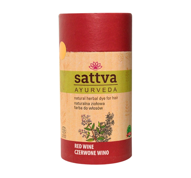 SATTVA AYURVEDA HENNA NATÜRLICHE KRÄUTERHAARFARBE ROTWEIN 150G