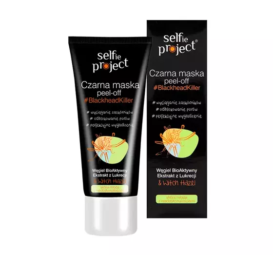 SELFIE PROJECT SCHWARZE PEEL-OFF-MASKE FÜR JUNGE HAUT MIT UNREINHEITEN 50G