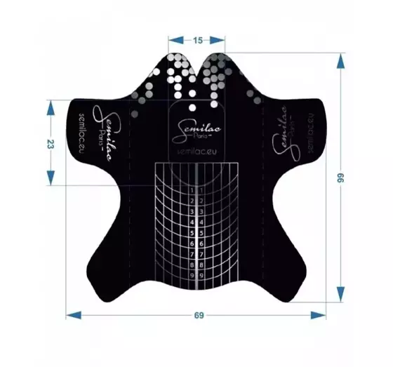 SEMILAC HARDI SHAPER WIDE SCHABLONEN ZUR NAGELVERLÄNGERUNG 100 STÜCK