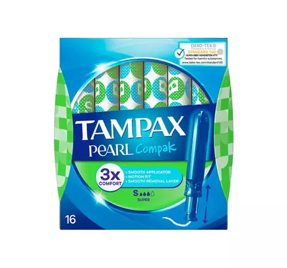 TAMPAX COMPAK PEARL SUPER TAMPONS 16 STÜCK