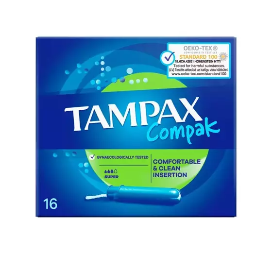 TAMPAX COMPAK SUPER TAMPONS 16 STÜCK