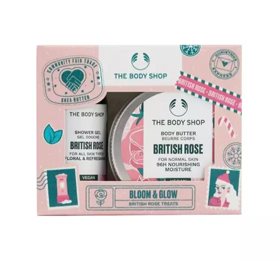 THE BODY SHOP BLOOM&GLOW BRITISH ROSE TREATS MINI GESCHENKSET