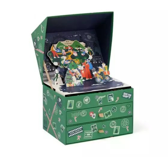 THE BODY SHOP BOX OF WISHES AND WONDERS GROSSER ADVENTSKALENDER 25 PRODUKTE