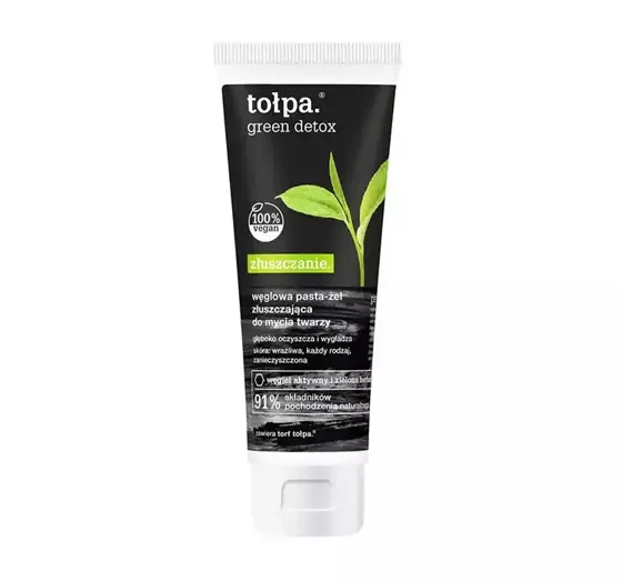 TOŁPA GREEN DETOX PASTA-GEL FÜR GESICHTSWASCHEN MIT AKTIVKOHLE 125 ML