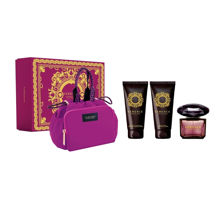 VERSACE CRYSTAL NOIR EDT 90ML + BALSAM 100ML + GEL 100ML + KOSMETIKTASCHE