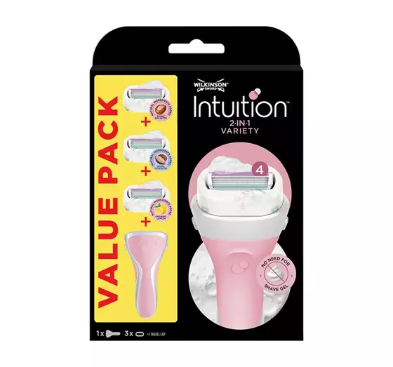 WILKINSON SWORD INTUITION VARIETY EDITION RASIER FÜR FRAUEN + 2 RASIERKLINGEN