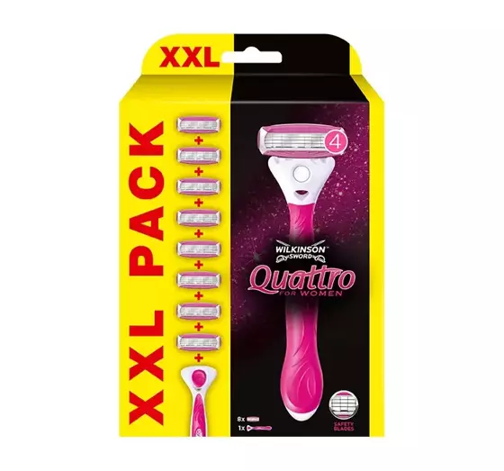 WILKINSON SWORD QUATTRO FOR WOMEN RASIERER FÜR FRAUEN + 7 ERSATZKLINGEN