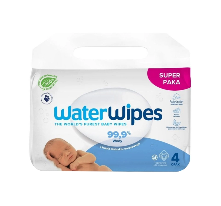 WaterWipes bio-abbaubare Feuchttücher 4x60 Stück