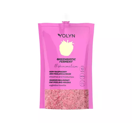 YOLYN GREENBIOTIC FERMENT VERY RASPBERRY 2IN1 PEELING-MASKE 50ML