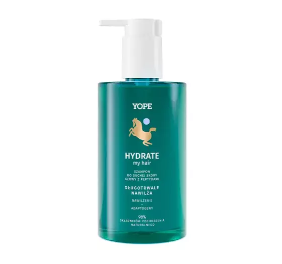 YOPE BOUNCE MY HAIR HYDRATE FEUCHTIGKEITSSPENDENDES SHAMPOO FÜR TROCKENE KOPFHAUT MIT PEPTIDEN 300ML