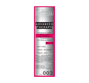 BIELENDA ADVANCED THERAPY PROGRESSIVES FEURIGES GESICHTSPEELING STIMULIERENDE THERAPIE 0,4% 30ML