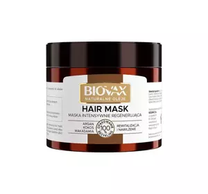 BIOVAX NATÜRLICHE ÖLE INTENSIV REGENERIERENDE MASKE 200ML