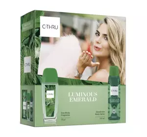 C-THRU LUMINOUS EMERALD DUFTSPRAY MIT ZERSTÄUBER 75ML + DEODORANT 150ML SET