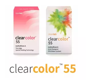 CLEARLAB CLEARCOLOR 55 CLOUD FARBIGE MONATSLINSEN 2 STÜCK