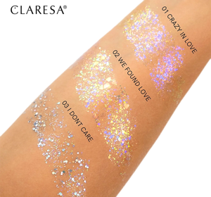 Claresa Festival Vibes Gel Glitter für Gesicht und Körper 01 Crazy In Love 9,5g