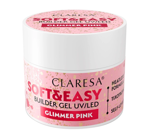 Claresa Soft & Easy Aufbaugel Glimmer Pink 90g