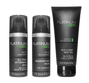 DR IRENA ERIS PLATINUM MEN SET AFTER SHAVE BALSAM + GESICHTSCREME + DUSCHGEL