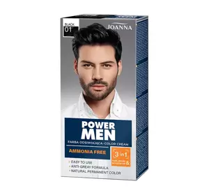 JOANNA POWER MEN COLOR CREAM HAARFARBE FÜR MÄNNER 01 BLACK