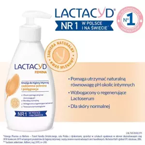 LACTACYD FEMINA EMULSION FÜR DIE TÄGLICHE INTIMHYGIENE MIT PUMPE 200ML