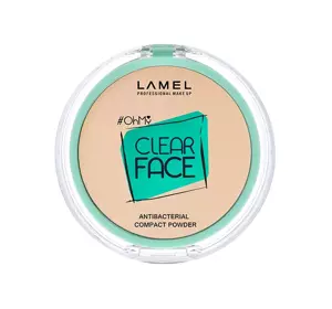 LAMEL CLEAR FACE COMPACT POWDER ANTIBAKTERIELLES GEPRESSTES PUDER 402 VANILLA 6G