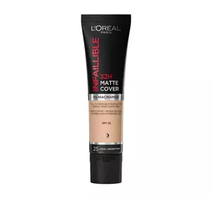 LOREAL PARIS INFAILLIBLE 24H MATTE COVER FOUNDATION 25 ROSE IVORY 30ML