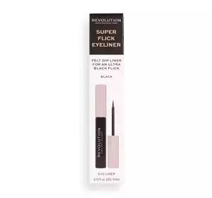 MAKEUP REVOLUTION SUPER FLICK EYELINER MIT APPLIKATOR BLACK 4,5ML