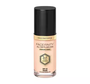 MAX FACTOR FACEFINITY ALL DAY FLAWLESS 3IN1 VEGANE FOUNDATION C10 FAIR PORCELAIN 30ML