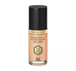 MAX FACTOR FACEFINITY ALL DAY FLAWLESS 3IN1 VEGANE FOUNDATION W62 WARM BEIGE 30ML