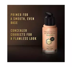 MAX FACTOR FACEFINITY ALL DAY FLAWLESS 3IN1 VEGANE GRUNDIERUNG N75 GOLDEN 30ML