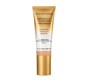 MAX FACTOR MIRACLE SECOND SKIN FOUNDATION 07 NEUTRAL MEDIUM 30ML