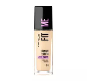 MAYBELLINE FIT ME LUMINOUS + SMOOTH FOUNDATION 110 PORCELAIN 30ML