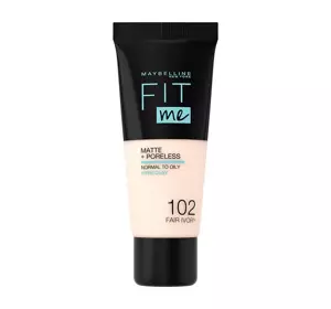 MAYBELLINE FIT ME! MATTE + PORELESS LIQUID FOUNDATION GRUNDIERUNG 102 FAIR IVORY 30 ML