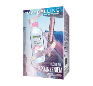 MAYBELLINE GESCHENKSET WIMPERNTUSCHE SKY HIGH + MIZELLENWASSER GARNIER