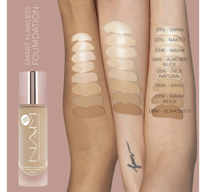 NAM SMART FLAWLESS FOUNDATION DECKENDE GRUNDIERUNG 02N NAKED 30ML