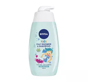 NIVEA KIDS 2 IN 1 SHOWER & SZAMPOO DUSCHGEL UND SHAMPOO MAGIC APPLE SCENT 500ML