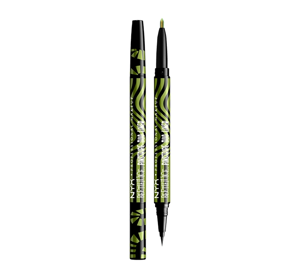 NYX Professional Makeup x Beetlejuice zweiseitiger Eyeliner 03 Black + Green Chrome 0,1g + 0,4ml