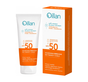 OILLAN SCHUTZEMULSION FÜR GESICHT UND KÖRPER SPF50+ 100ML