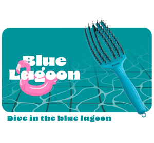 OLIVIA GARDEN FINGERBRUSH COMBO ON THE ROAD HAARBÜRSTE BLUE LAGOON