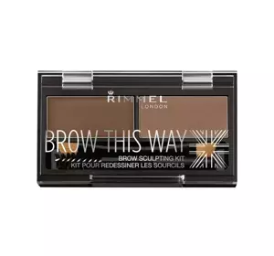 RIMMEL BROW THIS WAY BRAUENSET 002 MEDIUM BROWN 1,1G