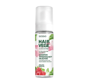 Sessio Hair Vege Cocktail Schaumshampoo für Haarvolumen Himbeere Basilikum 175g