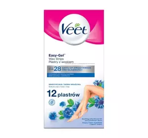 VEET EASY-GEL WACHSSTREIFEN ZUR EPILATION EMPFINDLICHER HAUT 12 STÜCK