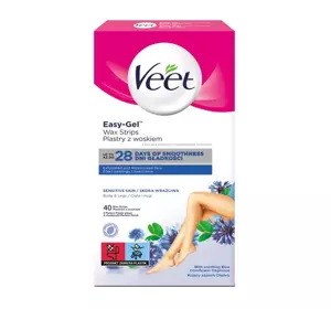 VEET EASY-GEL WACHSSTREIFEN ZUR EPILATION EMPFINDLICHER HAUT 40 STÜCK