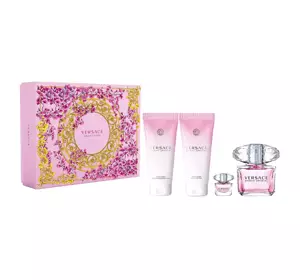 VERSACE BRIGHT CRYSTAL EDT SPRAY 90ML + 5ML + SG 100ML + BL 100ML SET