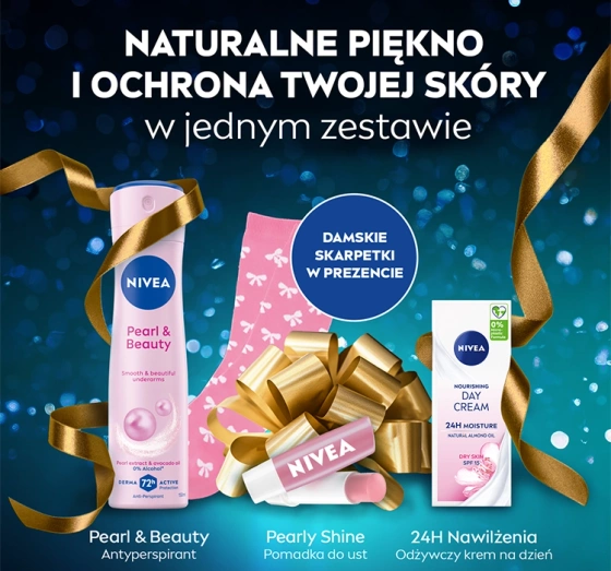 NIVEA Pearly Dreams Geschenkset für Frauen mit Kosmetik und Socken