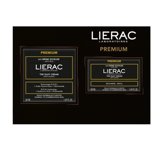 Lierac Premium Seidencreme gegen Hautalterung + re-fill Set